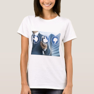 T-shirt ícones de polegar para o conceito de revisão do Cl