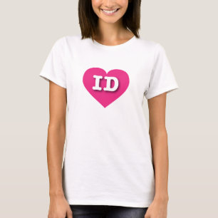 T-shirt Idaho Hot Pink Heart - Adoro ID