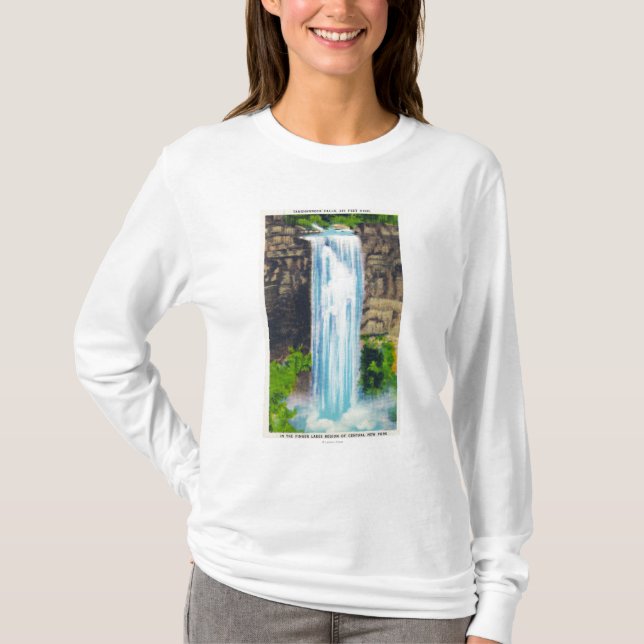 T-shirt Ideia de quedas de Taughannock (Frente)