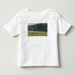 T-shirt Ideia de um bloco dos cervos que pastam