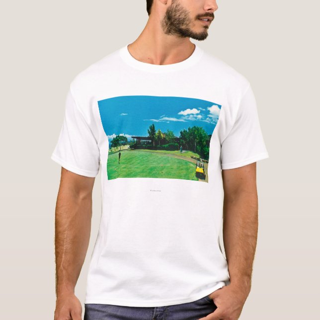 T-shirt Ideia de um verde no golfe real de Kaanapali (Frente)