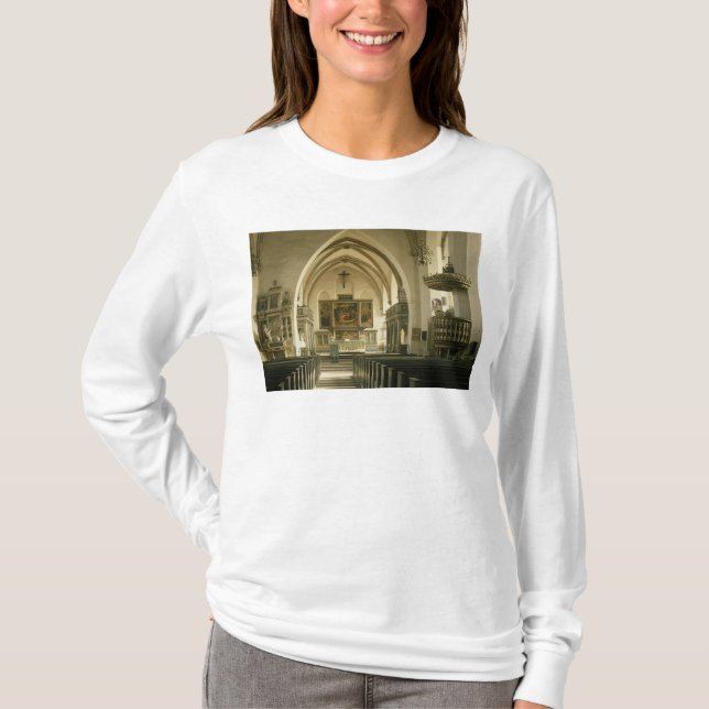 T-shirt Ideia do interior da igreja com (Frente)