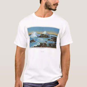T-shirt Ideia do surf ao longo da rocha