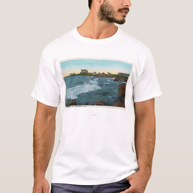 T-shirt Ideia do surf baixo das rochas (Frente)