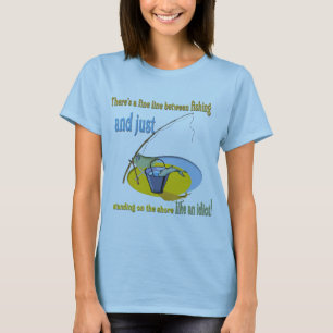 T-shirt Idiota de Pesca Engraçado