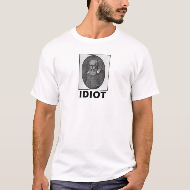 T-shirt Idiota: Galileo (Frente)