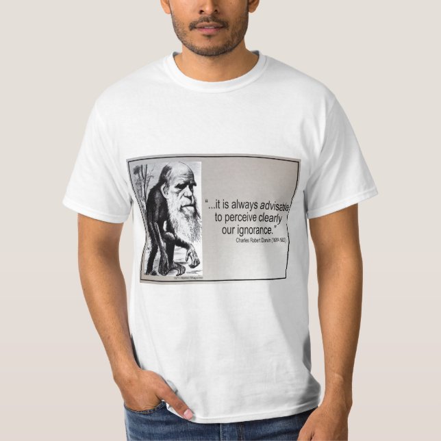 T-shirt Ignorância do ~ das citações de Darwin (Frente)