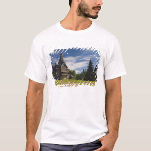 T-shirt igreja ortodoxa russa de madeira tradicional