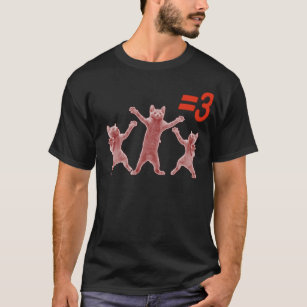 T-shirt iguais de dança 3 dos gatos