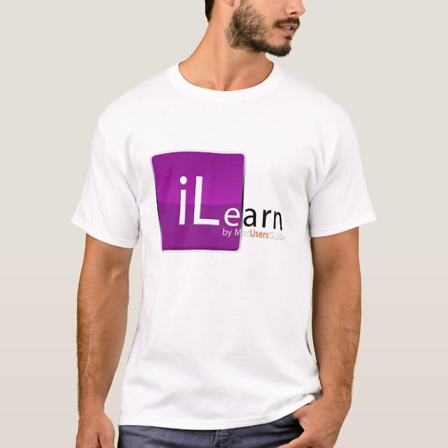 T-shirt iLearn pelo guia de usuários do Mac (Frente)
