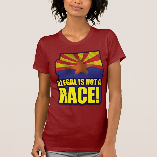 T-shirt Ilegal não é uma raça (Frente)