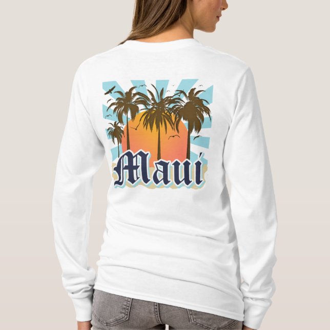 T-shirt Ilha da lembrança de Maui Havaí (Verso)
