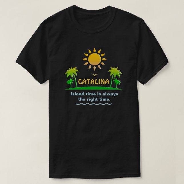 T-shirt Ilha de Catalina, CA (Frente do Design)