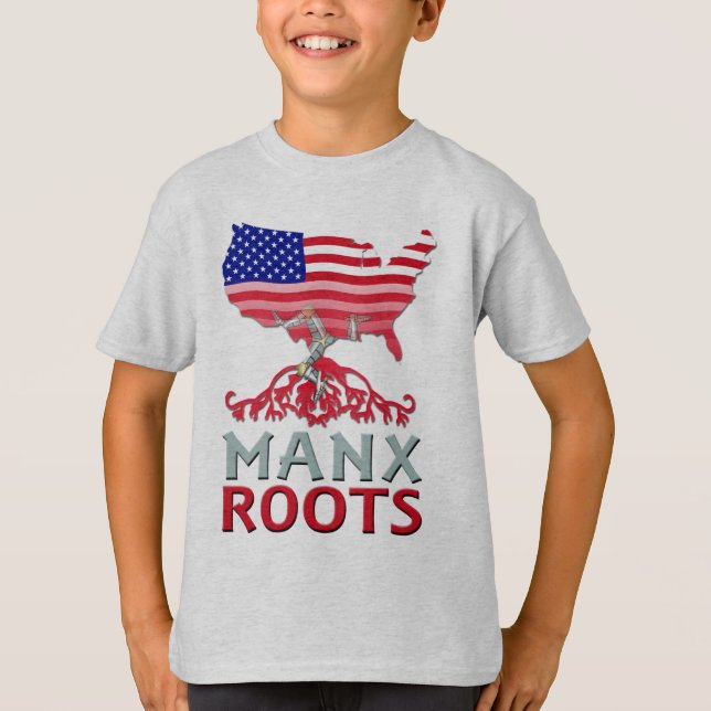 T-shirt Ilha de Man Manx American (Frente)