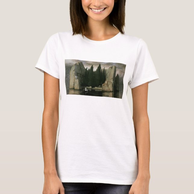 T-shirt Ilha do Morto por Arnold Bocklin, Arte do Simbolis (Frente)