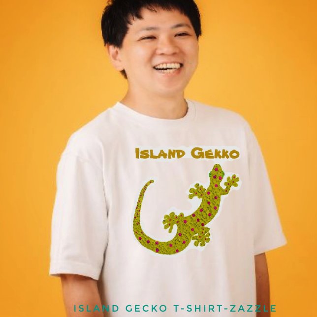 T-shirt Ilha Gecko (Criador carregado)
