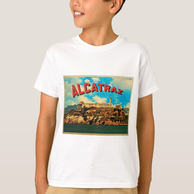 T-shirt Ilha Vintage Alcatraz (Frente)