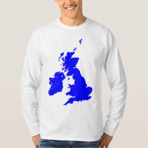 T-shirt Ilhas Britânicas em Azul