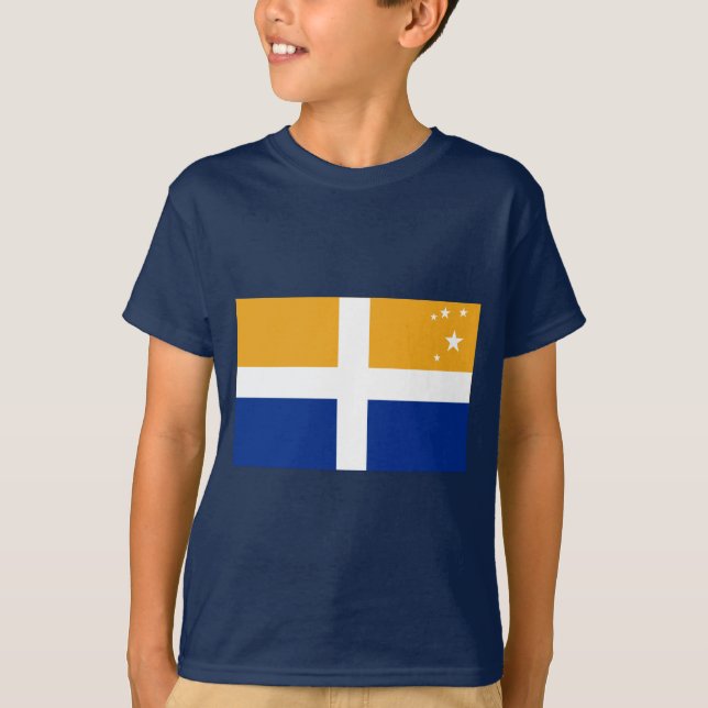 T-shirt Ilhas da bandeira de Scilly (Frente)