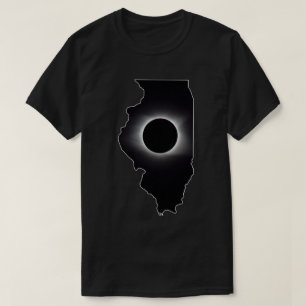 T-Shirt Illinois com Eclipse Solar Total 2024