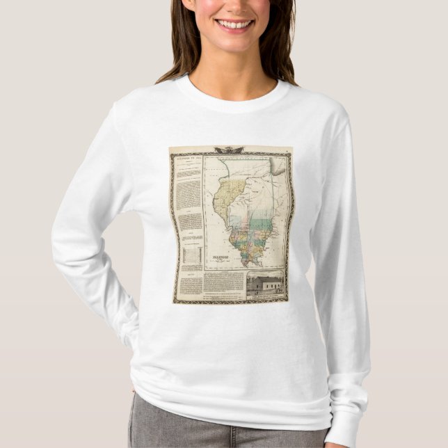 T-shirt Illinois em 1822 (Frente)