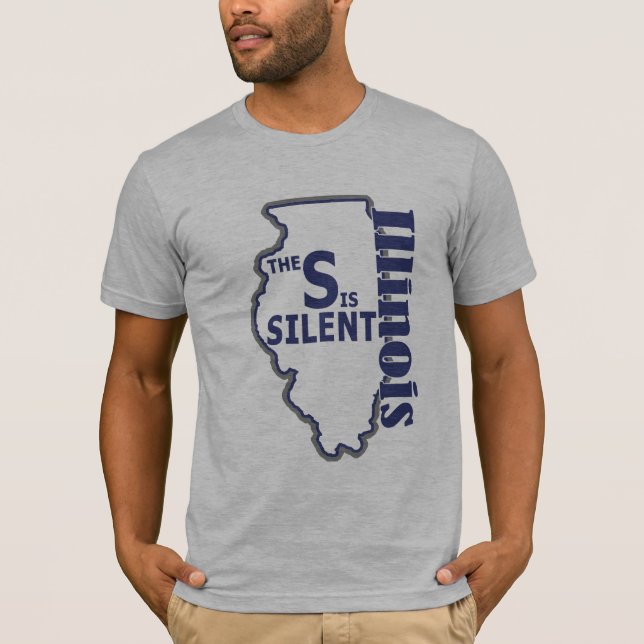 T-shirt Illinois - o S é silencioso (Frente)