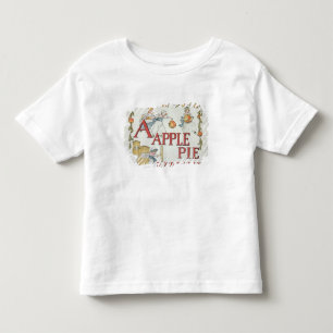 T-shirt Ilustração "A" 'da torta de Apple Alphabet
