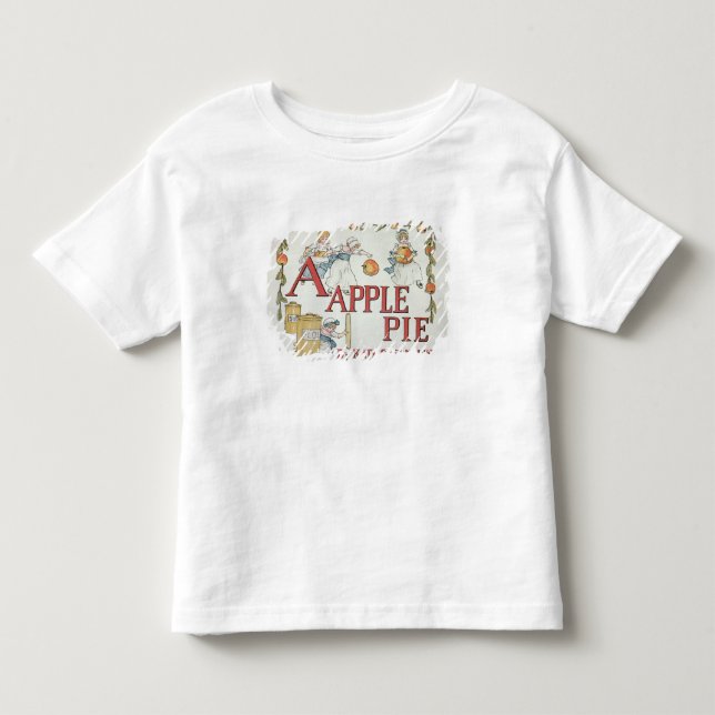 T-shirt Ilustração "A" 'da torta de Apple Alphabet (Frente)