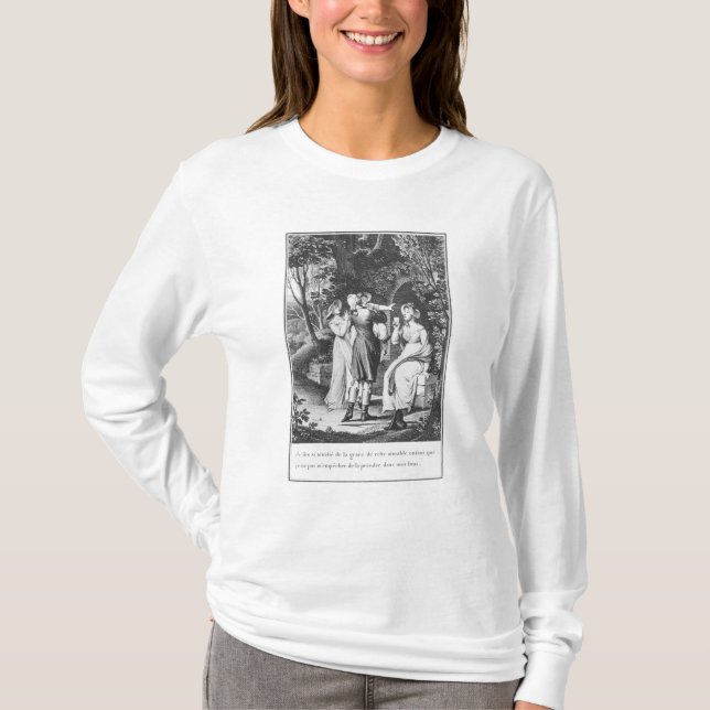 T-shirt Ilustração "as amarguras de Werther" perto (Frente)