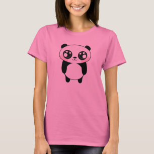 T-shirt Ilustração bonito do urso de panda