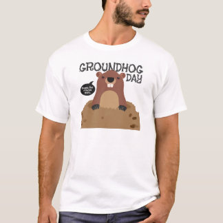 T-shirt Ilustração bonito dos desenhos animados do dia de