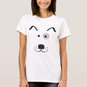 T-shirt Ilustração da cara do cão dos desenhos animados