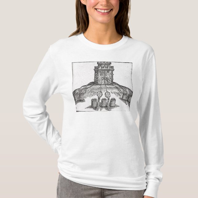 T-shirt Ilustração da guerra do cerco (Frente)