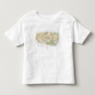 T-shirt Ilustração das pirâmides de Giza