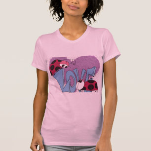 T-shirt Ilustração de Amor de Ladybug