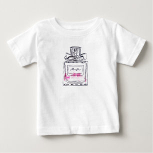 T-shirt Ilustração de aquarela da moda da garrafa de per