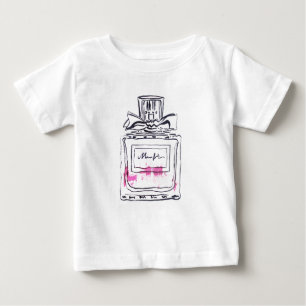 T-shirt Ilustração de aquarela de moda de garrafa de perfu