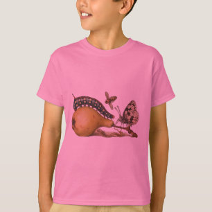 T-shirt Ilustração de Arte da Lagarta da Borboleta de Ab