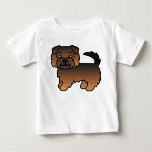 T-shirt Ilustração de Cachorro de Grizzle Norfolk Terrier