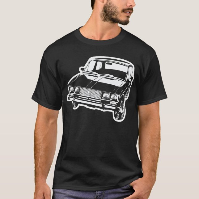 T-shirt Ilustração de Lada 2106 (Frente)
