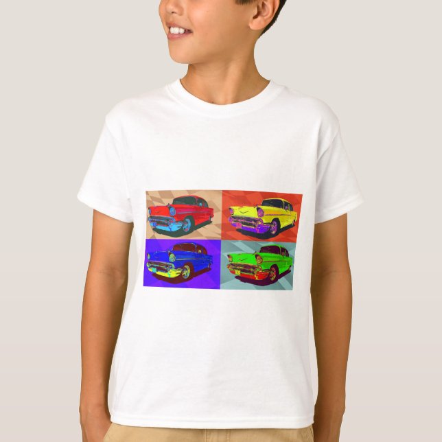 T-shirt ilustração de pop art Chevy Belair (Frente)