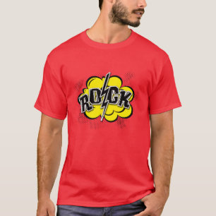 T-shirt Ilustração de rock estilo cômico