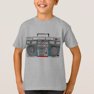T-shirt ilustração do boombox 80s