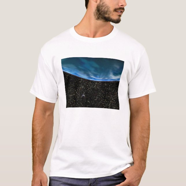 T-shirt Ilustração do horizonte da Terra (Frente)