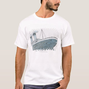 T-shirt Ilustração do passageiro que cai do titânico