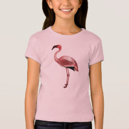 T-shirt Ilustração do vintage do flamingo