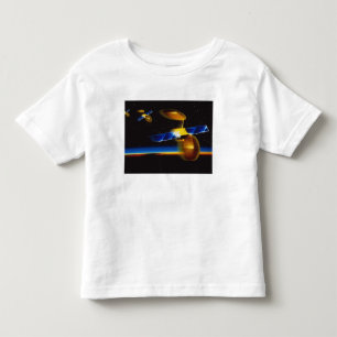 T-shirt Ilustração dos satélites sobre o horizonte da