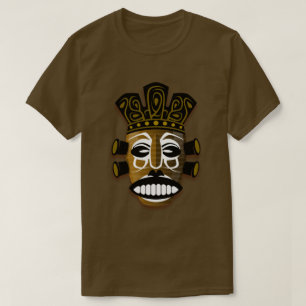T-shirt ILUSTRAÇÃO TRIBAL DE MÁSCARAS na moda AFRICANA