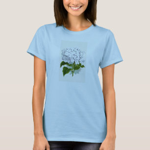 T-shirt Ilustrações brancas de Botanicals do vintage do