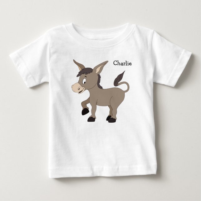 T-shirt Ilustrações de burro Ilustrações de nome personali (Frente)